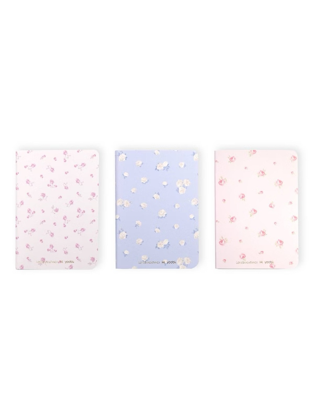 Love Shack Fancy Target Yoobi Ribbon Rosa blue pink 3 pack mini journal notebook